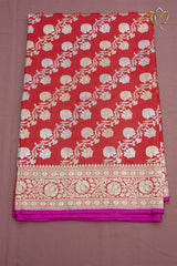 Pure Banarasi Pattu - Red