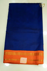 Gadwal Pattu - Blue & Orange