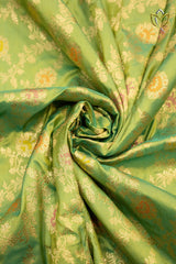 Pure Banarasi Pattu - Pista Green