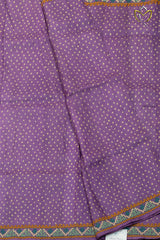Tussar Kutch Work - Lavender