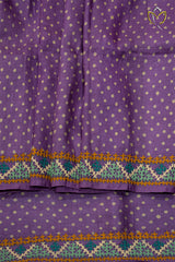 Tussar Kutch Work - Lavender