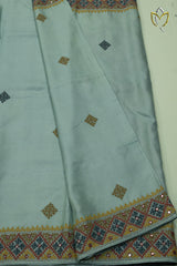 Tussar Thread Work - Baby Blue
