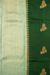 Banarasi Jute Saree - Green Color