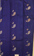 Banarasi Jute Saree - Royal Blue Color