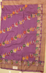 Pure Banarasi Katan Silk - Lavender Color