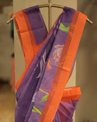 Cotton Kota - Lavender with Floral Print