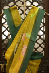 Cotton Kota Saree - Mustard Yellow Color