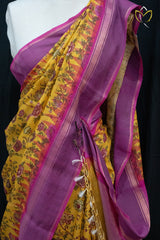 Tussar - Yellow And Pink