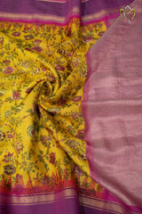 Tussar - Yellow And Pink