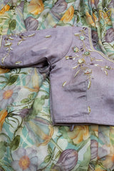 Chiffon With Blouse - Lilac