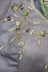 Chiffon With Blouse - Lilac