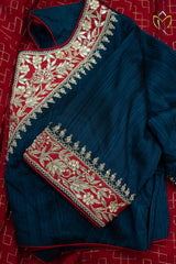 Fancy Crepe - Red & Blue