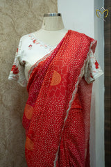 Crepe Silk - Rust & Pink