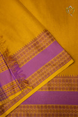 Kanchi Cotton - Mustard Yellow & Lilac Pink