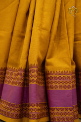 Kanchi Cotton - Mustard Yellow & Lilac Pink