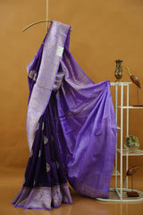 Banarasi Dupion Silk - Deep violet