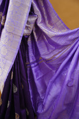 Banarasi Dupion Silk - Deep violet