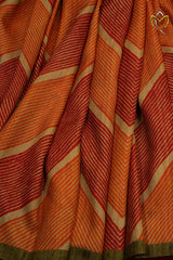 Semi Tussar - Rust & Pink