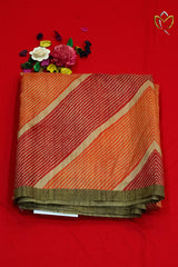 Semi Tussar - Rust & Pink