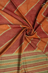 Semi Tussar - Rust & Pink