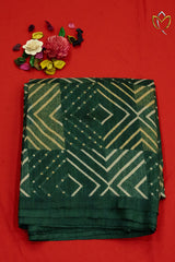 Semi Tussar - Dark green