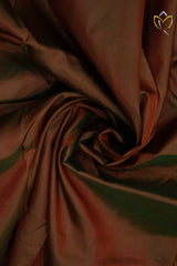 Bishnupuri Silk - Rust & Green