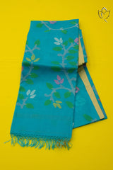 Muslin Jamdani - Turquoise Blue