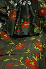 Pure Tussar - Dark Grey