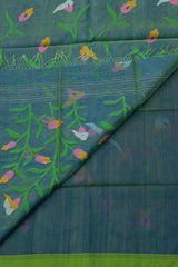 Muslin Jamdani - Grey & Green