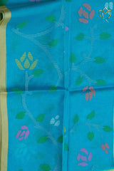 Muslin Jamdani - Turquoise Blue