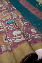 Pure Tussar - Dusty Maroon