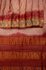 Tussar - Onion Pink & Rust
