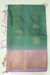 Lightweight Pattu - Teal Blue & Lilac