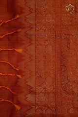 Lightweight Pattu - Rama Green & Orange