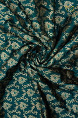 Banarasi Katan Pattu - Peacock Blue