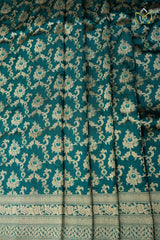 Banarasi Katan Pattu - Peacock Blue