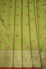 Banarasi Pattu - Pista Green