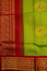 Gadwal Pattu - Fresh Green & Red