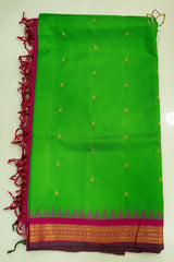 Gadwal Pattu - Green and Pink