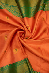 Gadwal Pattu - Orange Peach