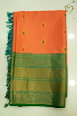 Gadwal Pattu - Orange Peach