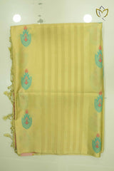 Assam Pattu - Lime Yellow