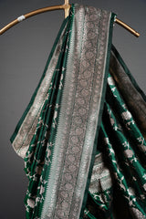 Banarasi Ektara Silk - Dark Green