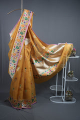 Banarasi Kora Pattu - Yellow