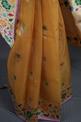 Banarasi Kora Pattu - Yellow