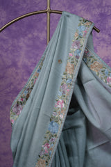 Tussar Parsi Work - Ash