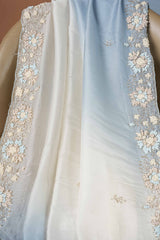 Fancy Handwork Border - Ash & Milky White