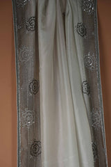 Fancy handwork Border - Ash & Grey