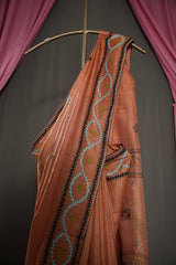 Tussar Thread Work - Orange