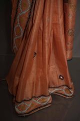 Tussar Thread Work - Orange